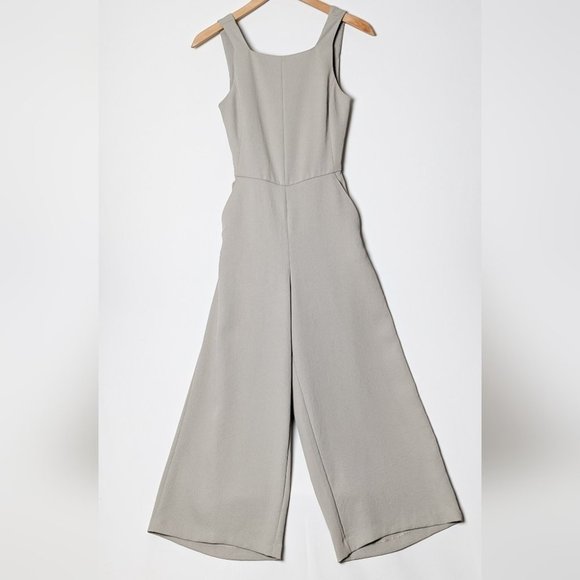 WILFRED Ecoulement Jumpsuit Ashen Grey Wide Leg Aritzia 0 XS - Picture 11 of 12